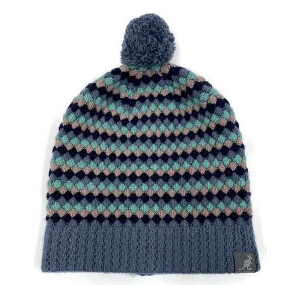 Kangol Pebble Knit Pull On Beanie Hat Top Pom Angora Wool Blend Unisex‎ - Picture 5 of 15